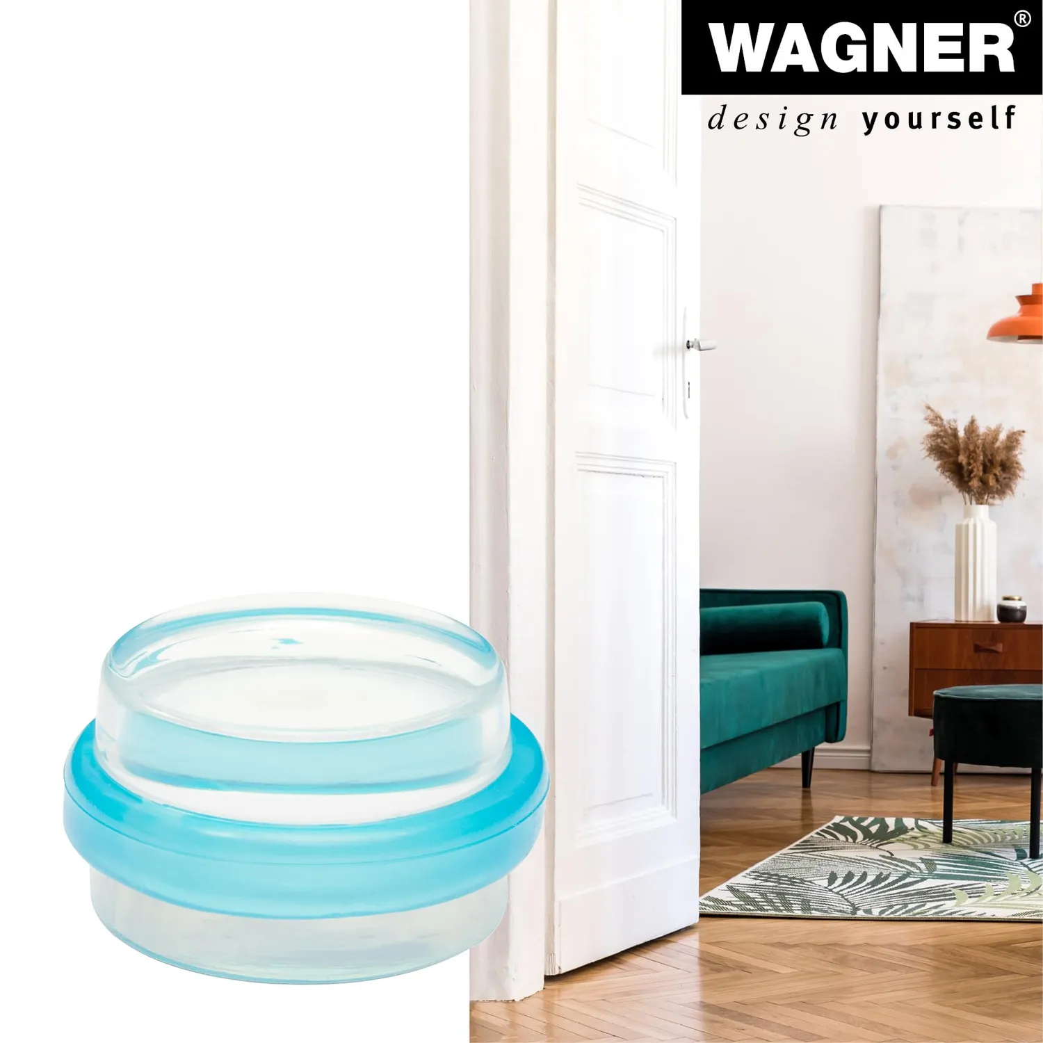 Wagner Clear Blu 15501611 fermaporta pavimento Ø38 mm