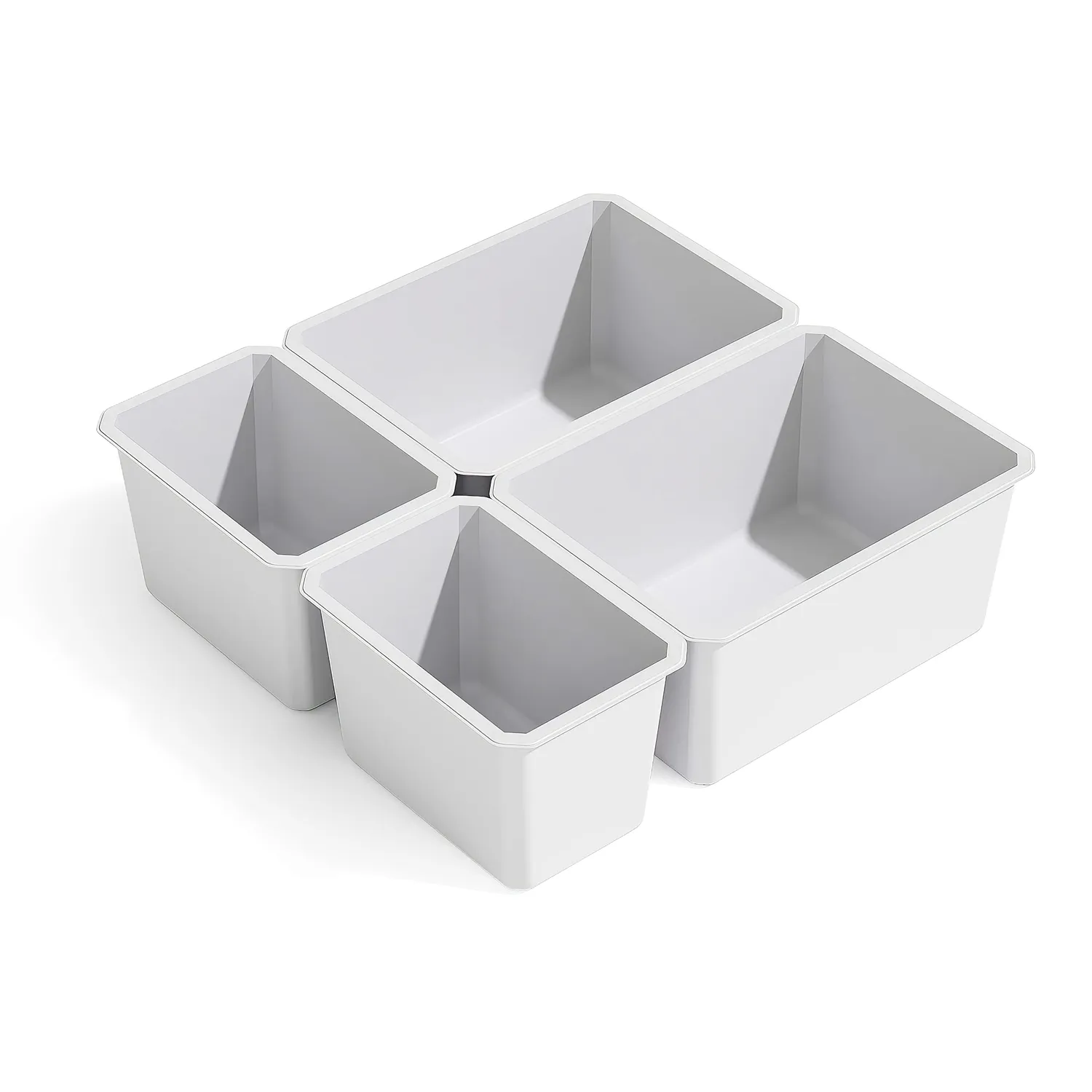 Emuca Tidy organizer cassetti bianchi 6 pezzi ABS impilabili