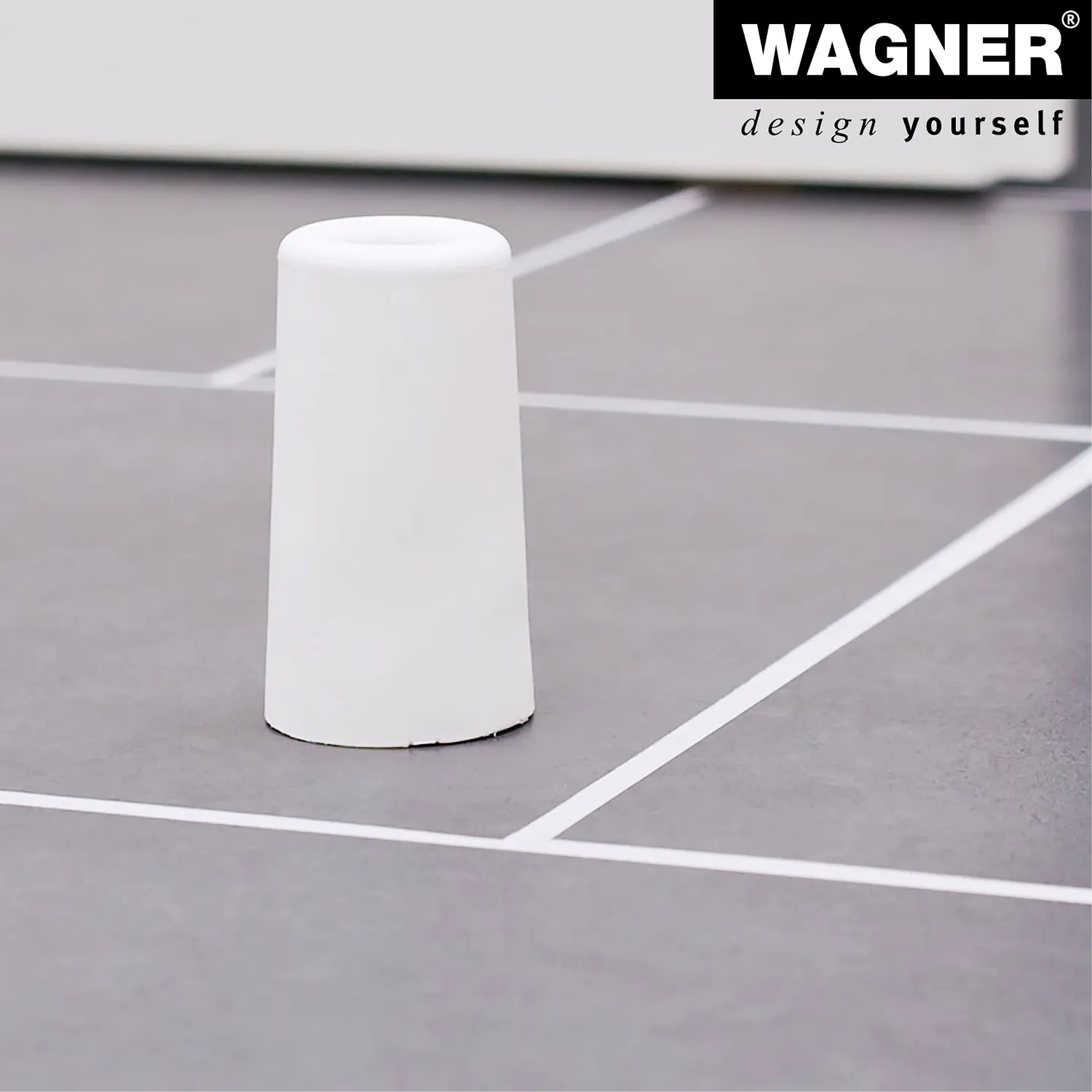 WAGNER VULKANO BIG Ø40x73 fermaporta bianco gomma 1 pezzo