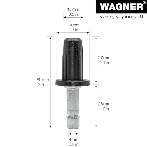 Wagner RO 0082 perno con manicotto 8 mm 2 pezzi