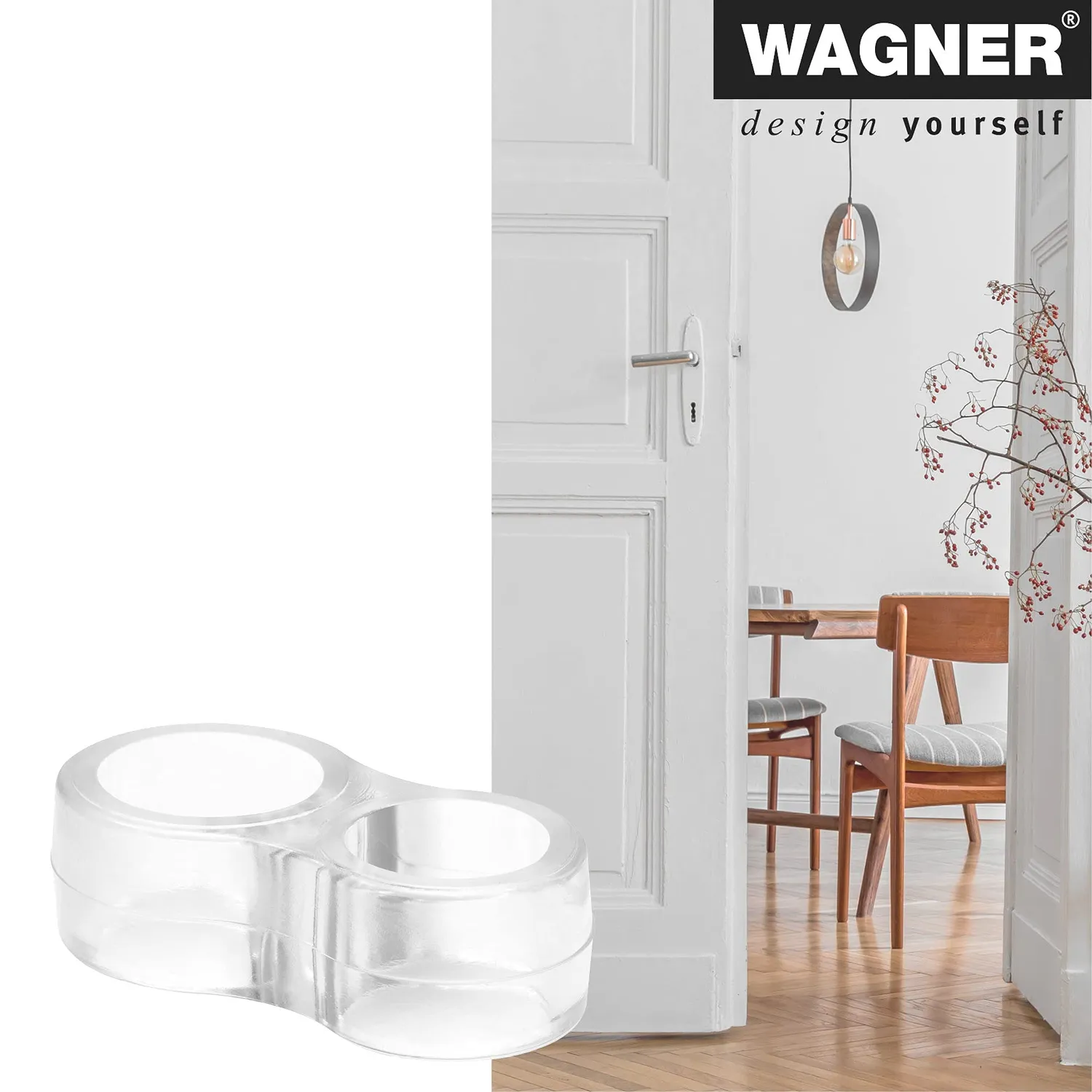 WAGNER Anello Doppio 45x24x15 paracolpo trasparente 4 pezzi