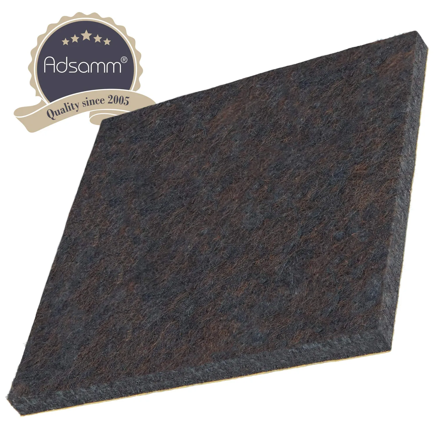 Adsamm Quality feltrini quadrati 90x90 mm marroni 32 pezzi 5,5 mm