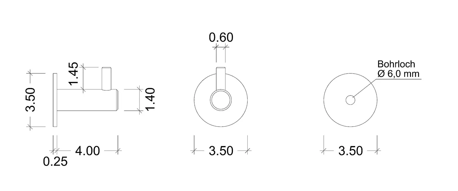 Gedotec HOLY gancio accappatoio inox singolo opaco