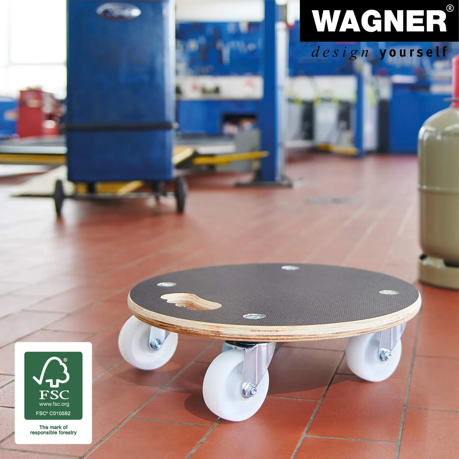 Wagner MM 1108 Carrello trasporto Ø 38 cm 250 kg antiscivolo