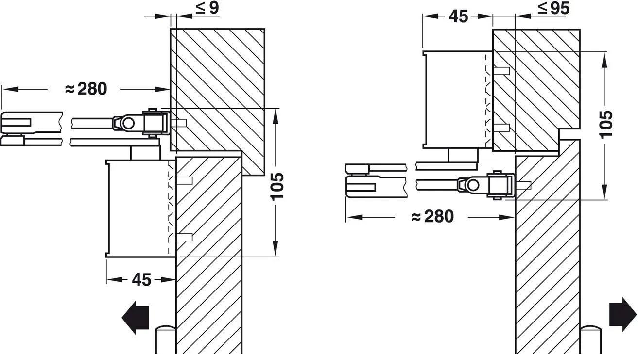 Gedotec TOP TS 71 chiudiporta bianco EN 3-4 180°