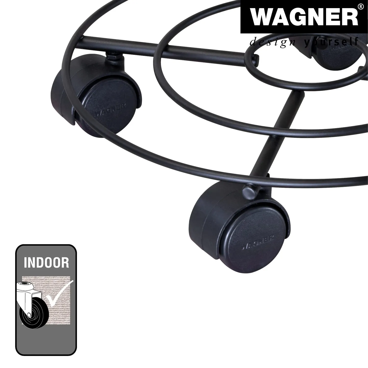 Wagner Draht GH 0943 sottovaso ruote Ø30 cm 60 kg