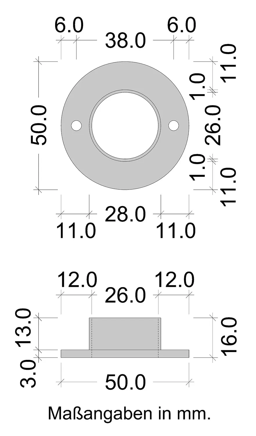 Gedotec asta appendiabiti armadio inox Ø25 mm 1000 mm 1 pezzo