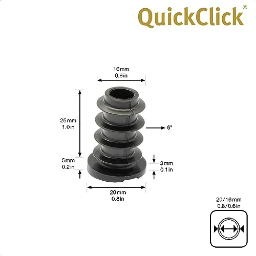 Wagner QuickClick 15786700 basi sedie Ø16/20mm 4pz Smart