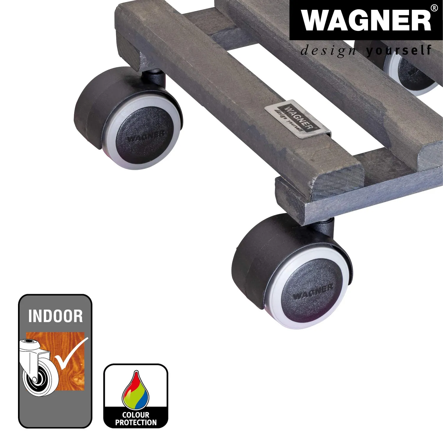 WAGNER Vintage carrello piante 19x19 cm faggio 50 kg