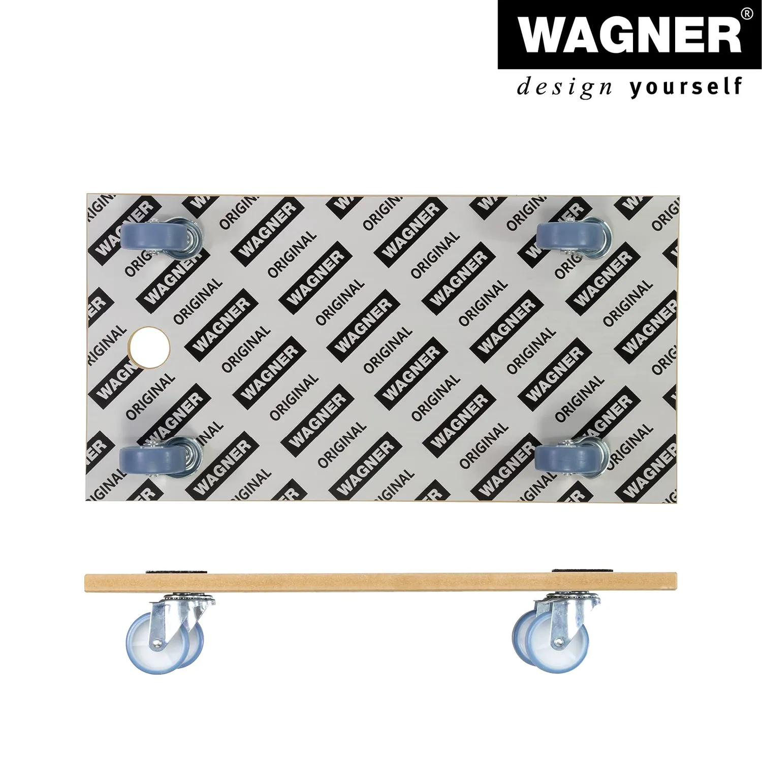 WAGNER MM 1318 Carrello Trasporto 57,5x30 Ruote Morbide