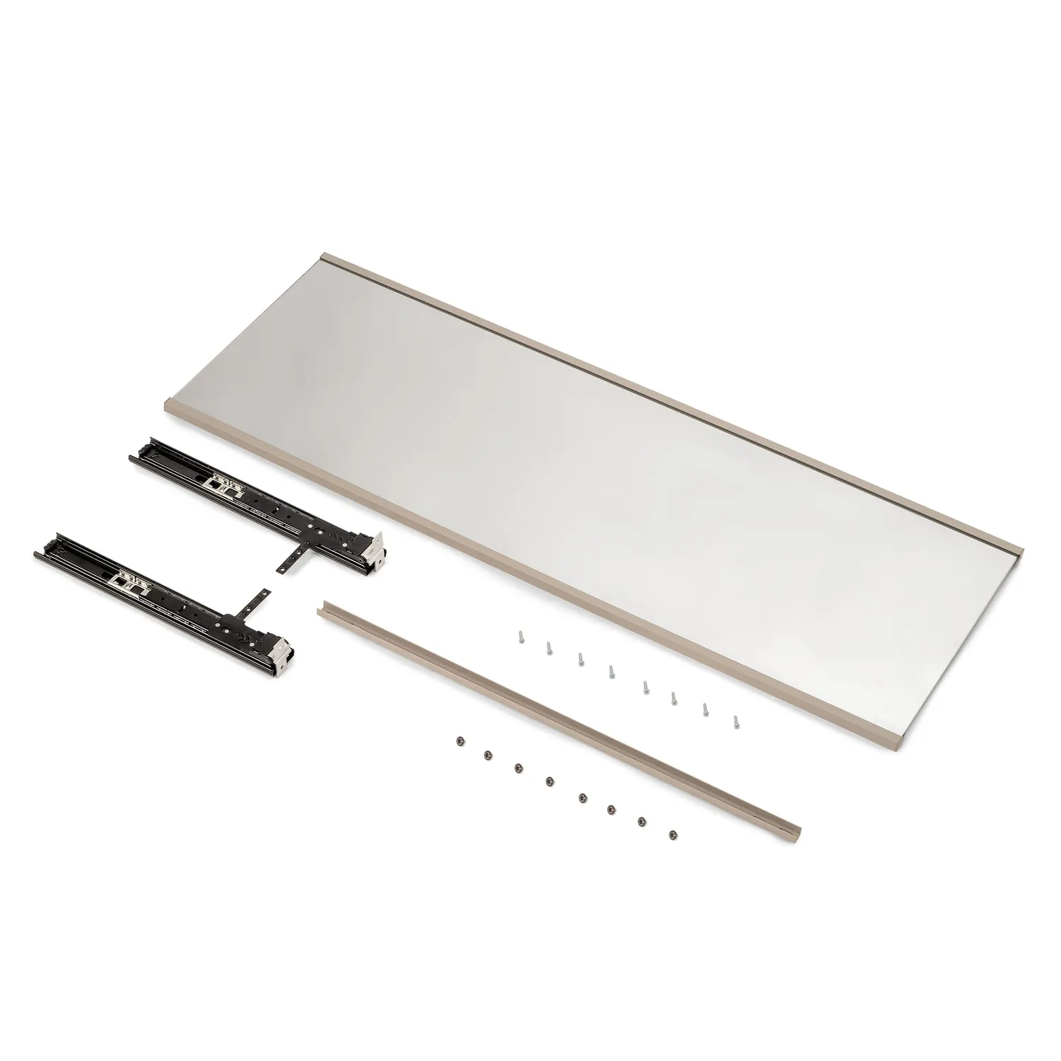 Emuca specchio estraibile armadio 1000x340 mm grigio pietra