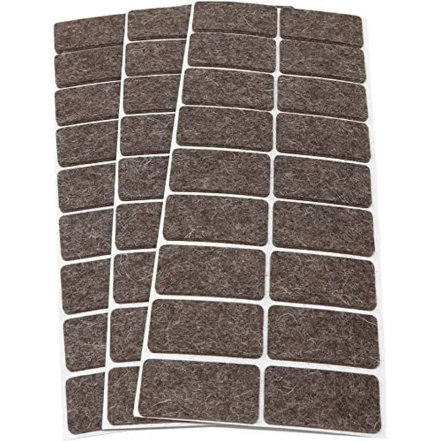 Adsamm Feltrini Rettangolari 25x50 mm Marrone 54 Pezzi Lana