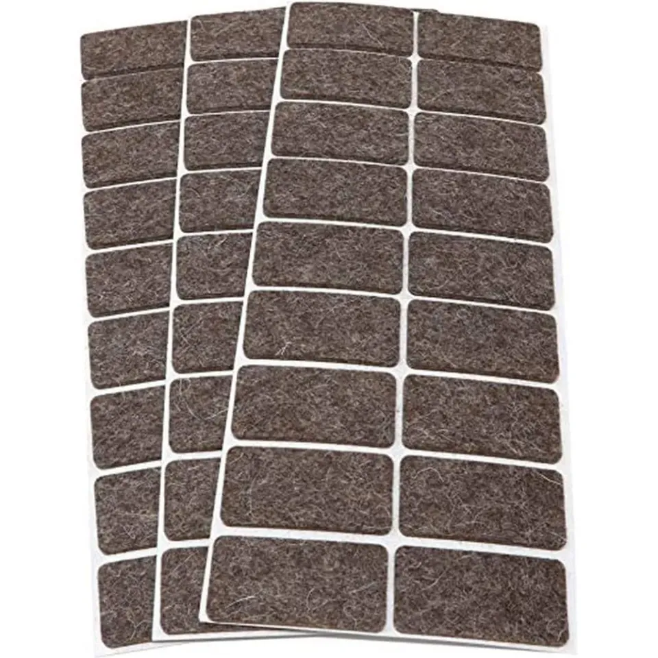Adsamm Feltrini Rettangolari 25x50 mm Marrone 54 Pezzi Lana