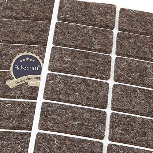 Adsamm Quality Feltrini Lana 20x40 mm Marroni 20 pz Rettangolari