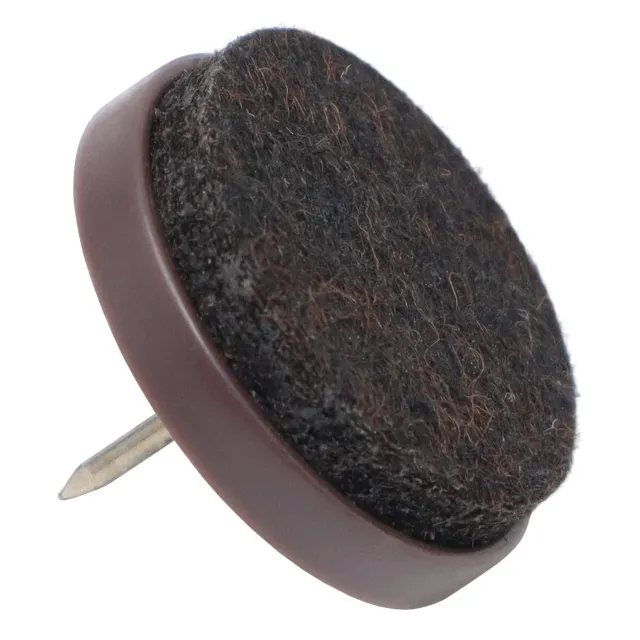 Adsamm feltrini con chiodo marroni 4 pezzi Ø 28 mm base feltro