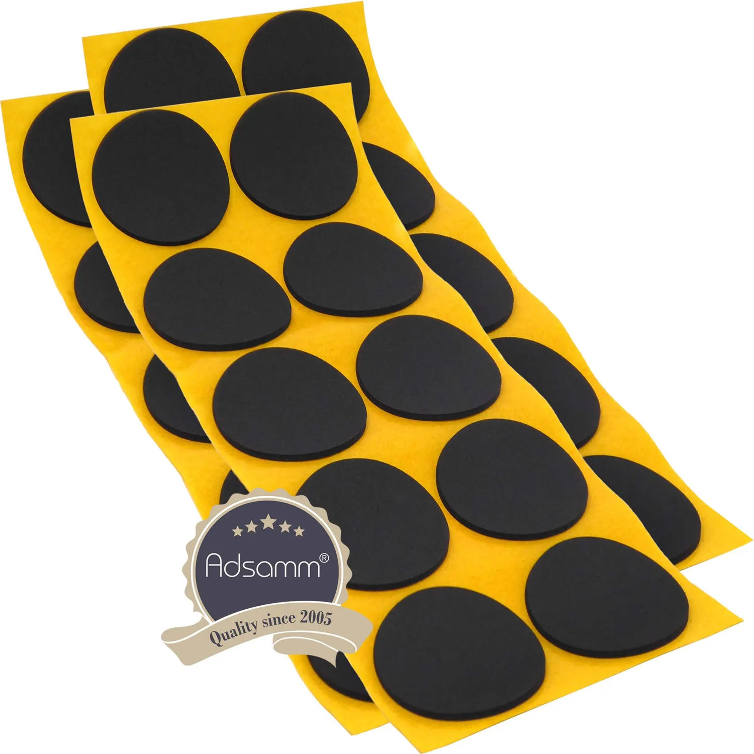 Adsamm Quality piedini antiscivolo neri tondi 45 mm 30 pz EPDM