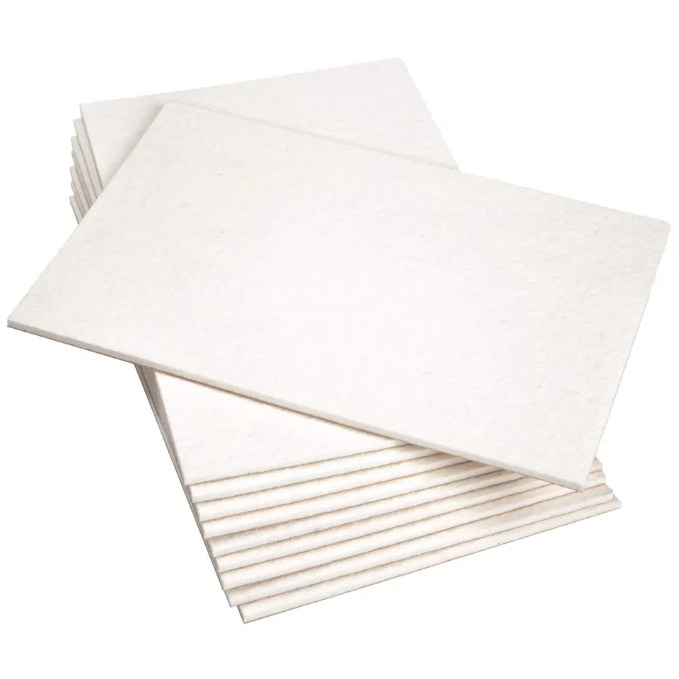 Adsamm Fogli Feltro Autoadesivo 200x300 mm Bianchi 10 Pezzi