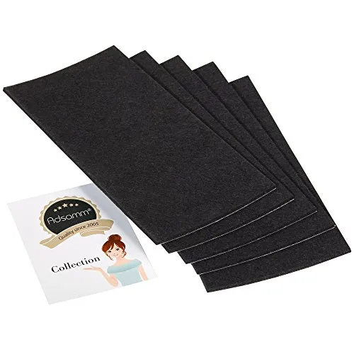 Adsamm Feltro Autoadesivo 100x200 mm Nero 5 Fogli 3,5 mm