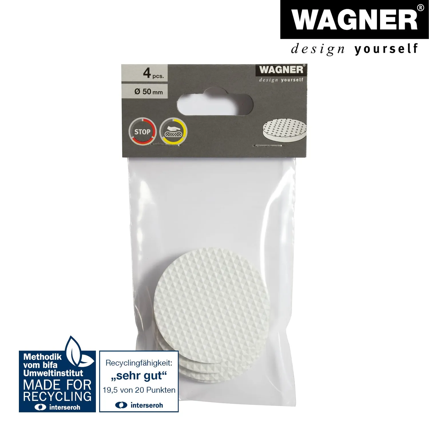 Wagner 16025099 Soft Pads EVA Bianchi 50mm 4 Pezzi