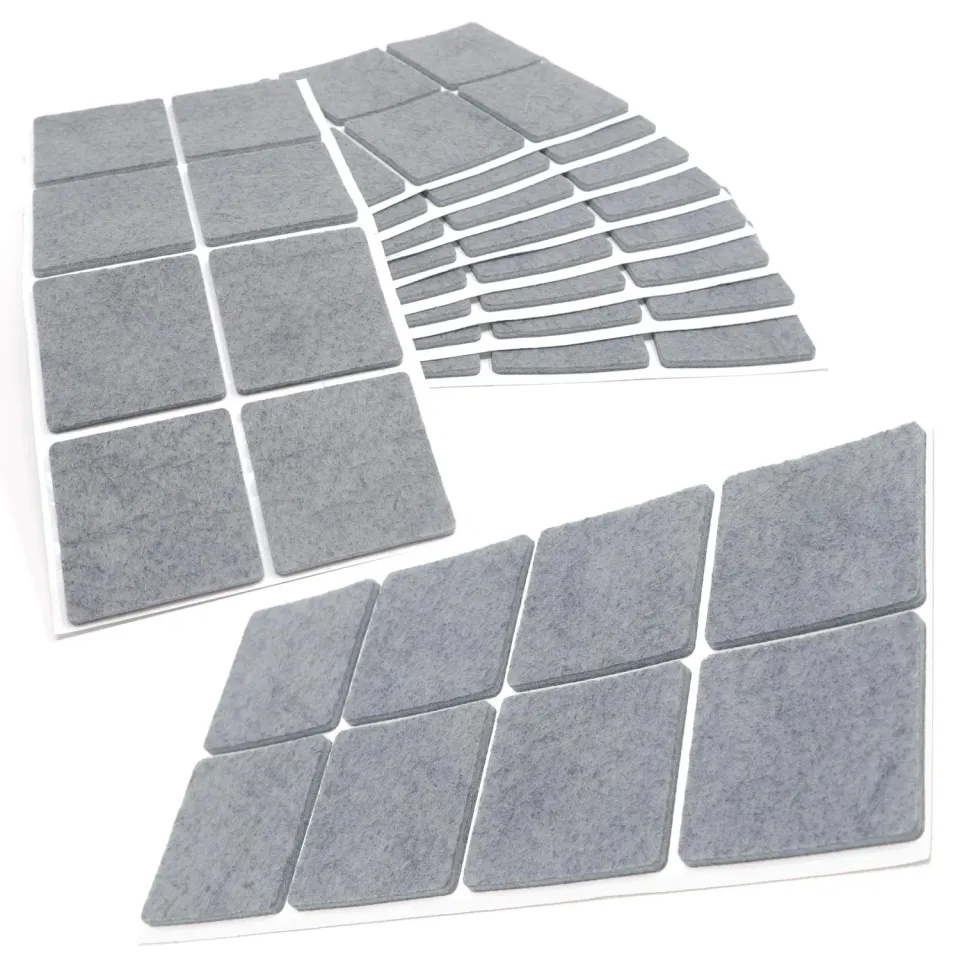 Adsamm feltrini autoadesivi grigi 50x50 mm 80 pezzi quadrati