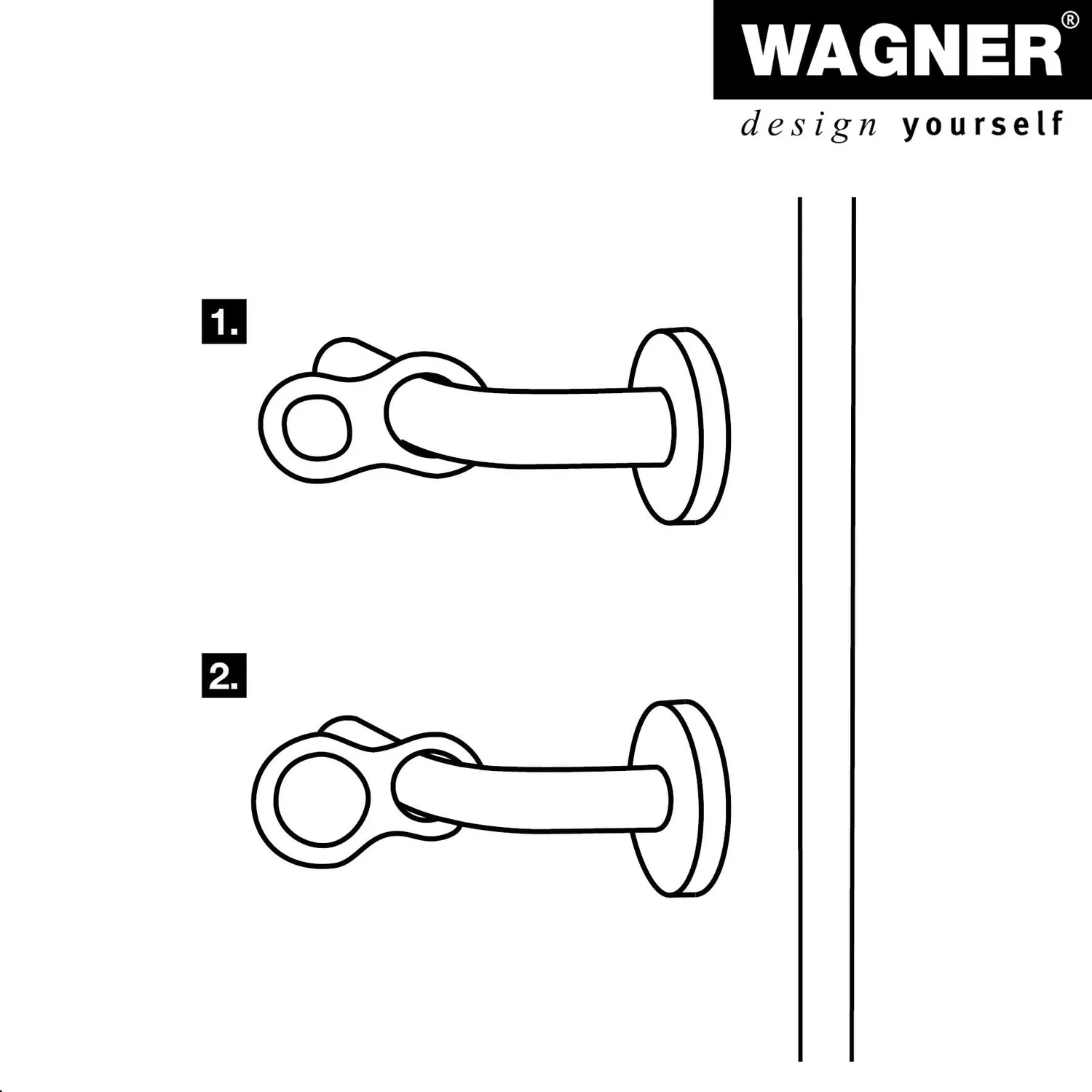 Wagner 15526004 fermaporta parete trasparente 4 pz