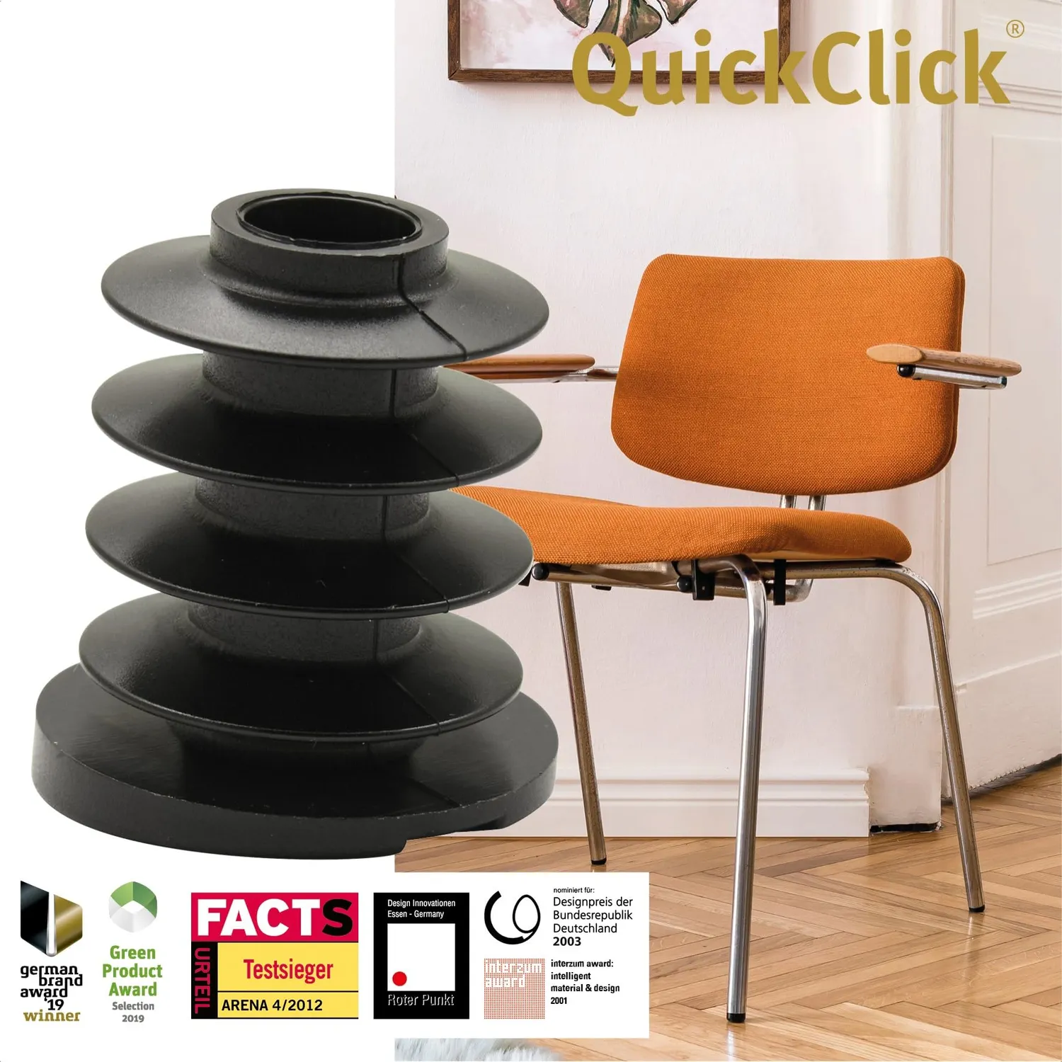 Wagner QuickClick 15787500 basi sedie Ø21/25mm 4pz Smart