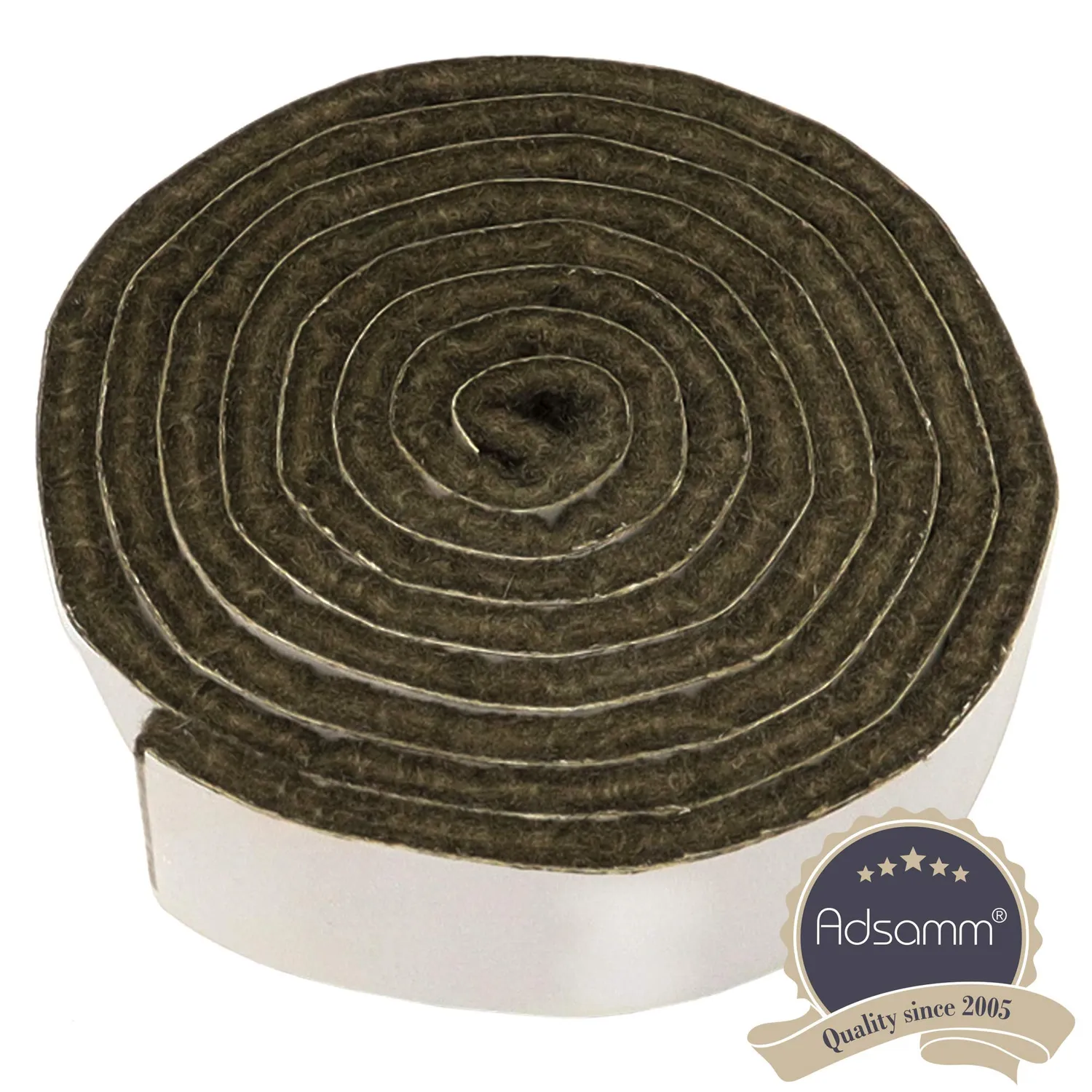 Adsamm Feltro Autoadesivo Marrone 19mm x 1m 3,5mm 1 Rotolo