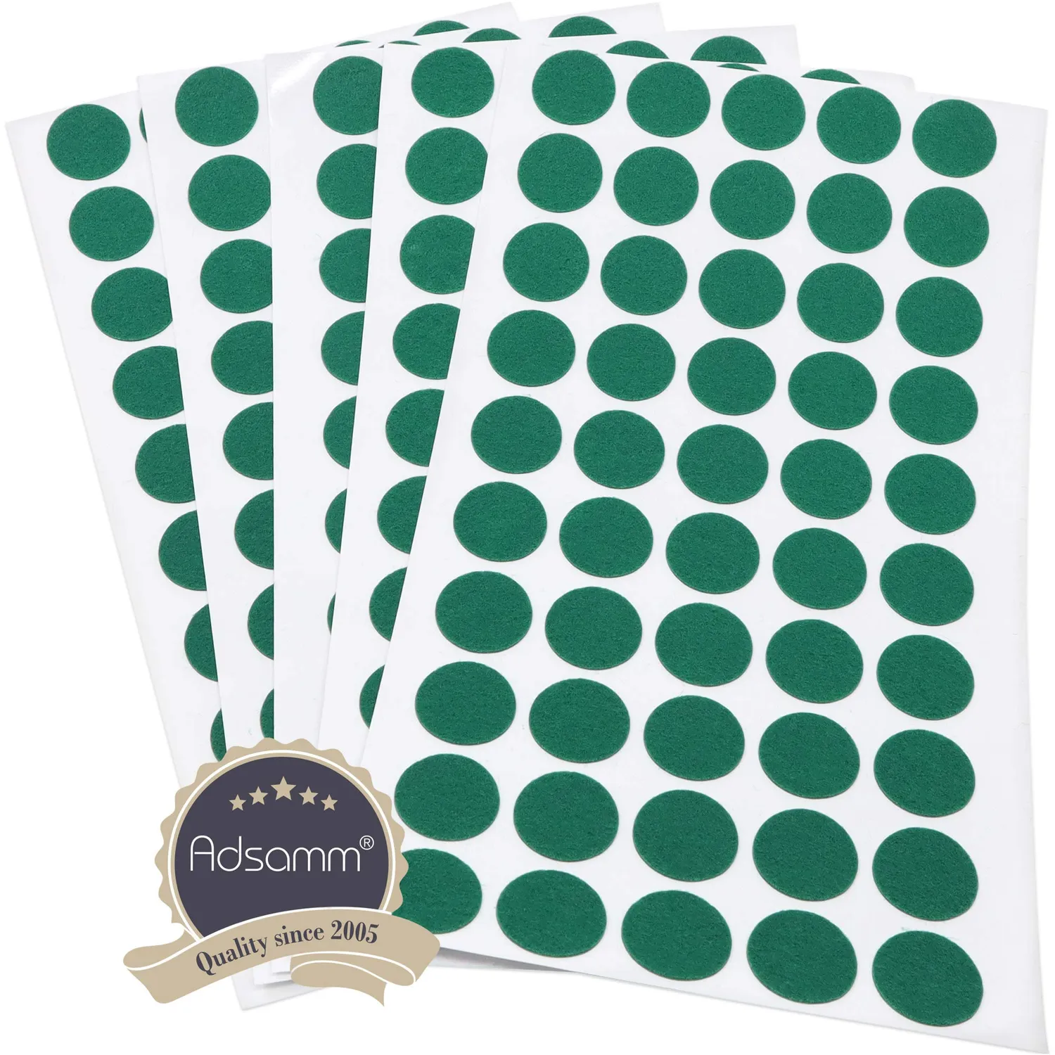 Adsamm ultrasottili feltrini rotondi ø 20 mm verdi 250 pezzi 1,5 mm