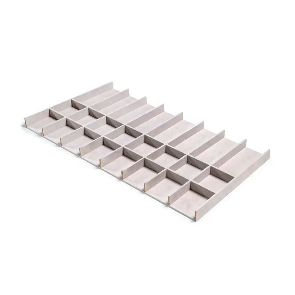 Emuca Hack 783 cassetto organizzatore M90 grigio pietra 24 scomparti