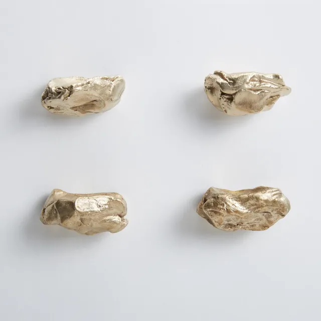NIVA Design Impronta pomello ottone naturale confezione