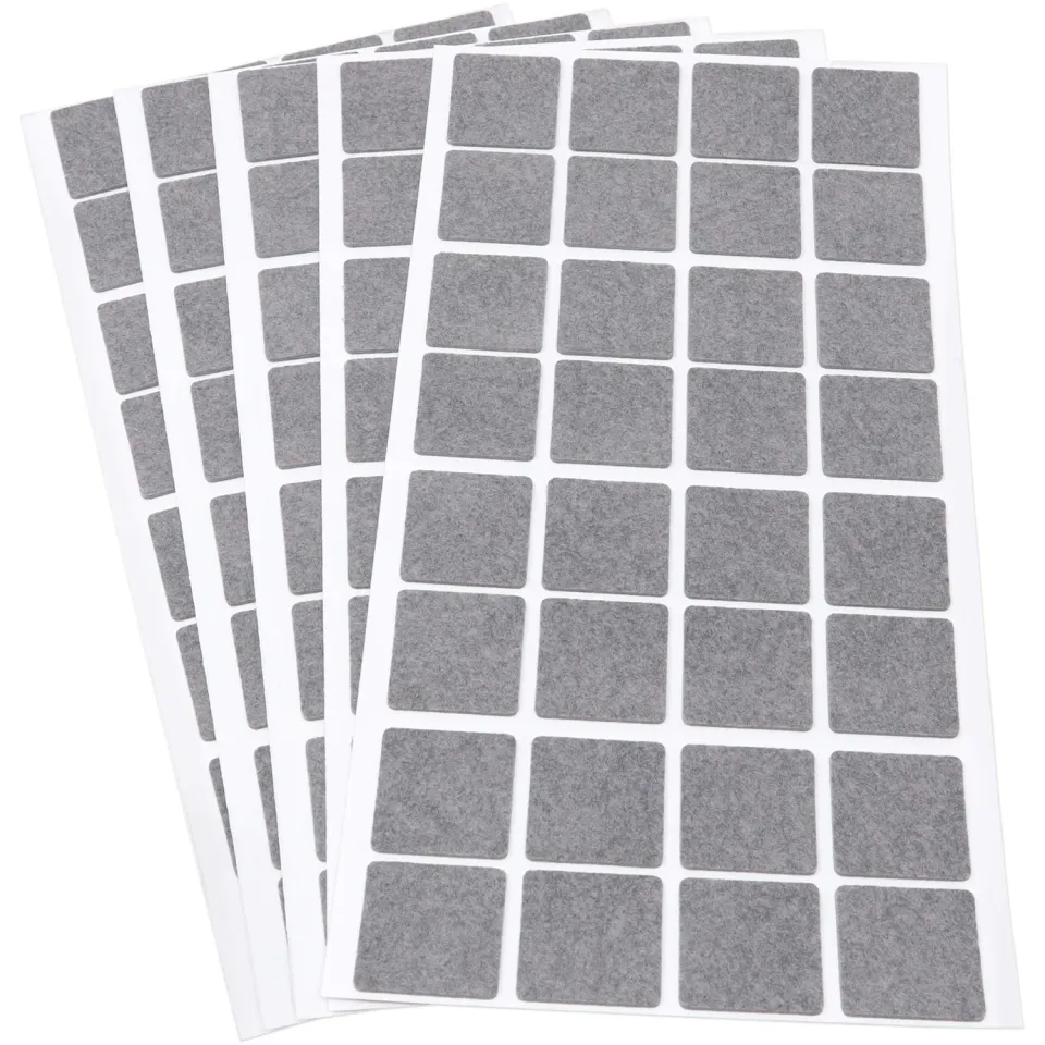 Adsamm 25x25 mm feltrini quadrati grigi 160 pezzi ultrasottili