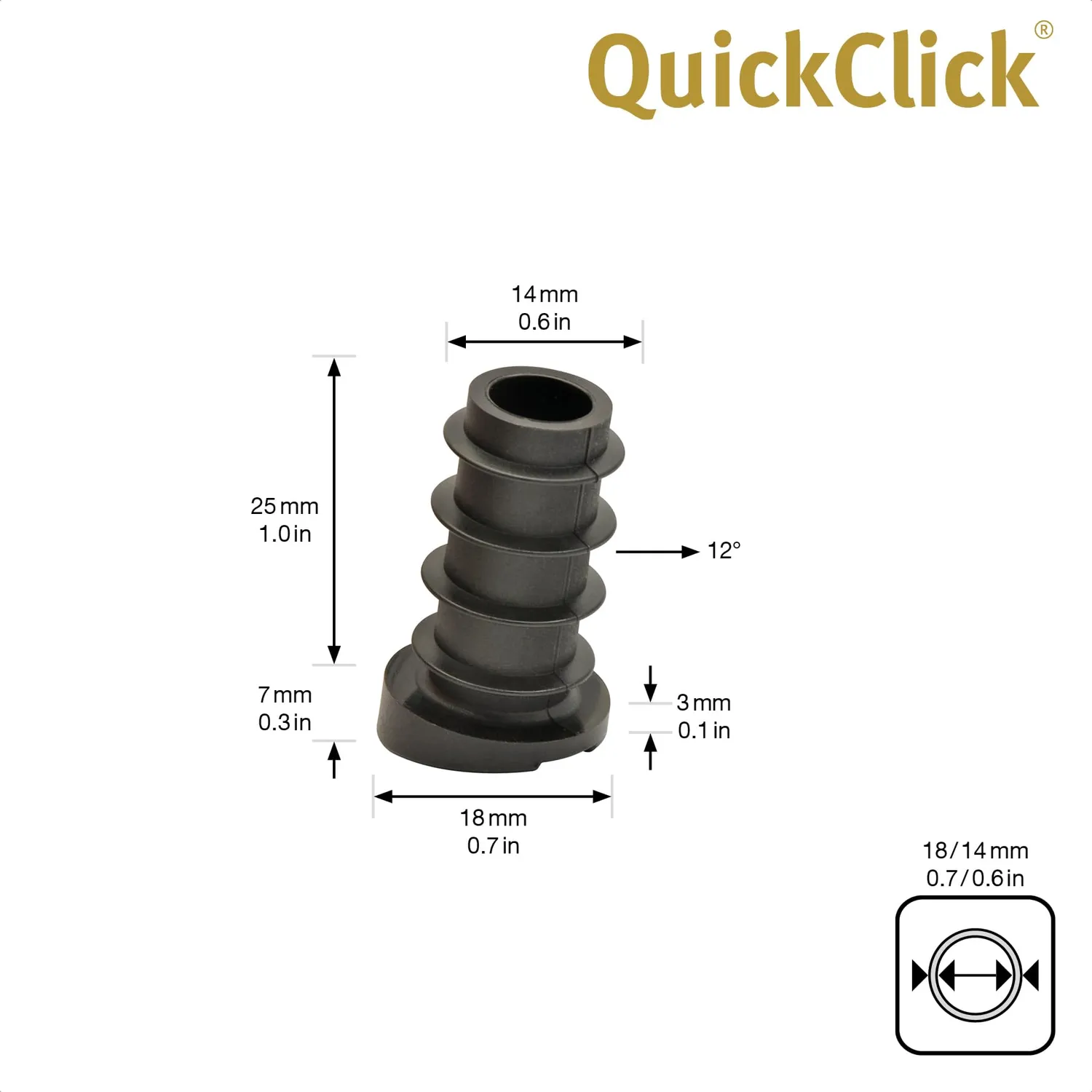 Wagner QuickClick 15786400 base Smart piedini set 4 pezzi 14/18 mm 12°