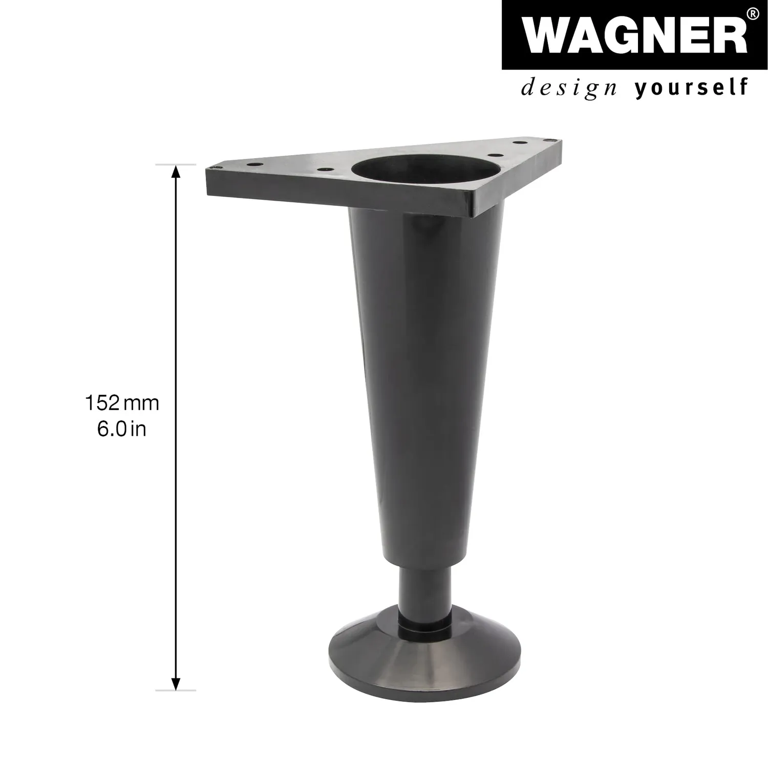 Wagner Design 12023101 gamba nera 150 mm QuickClick