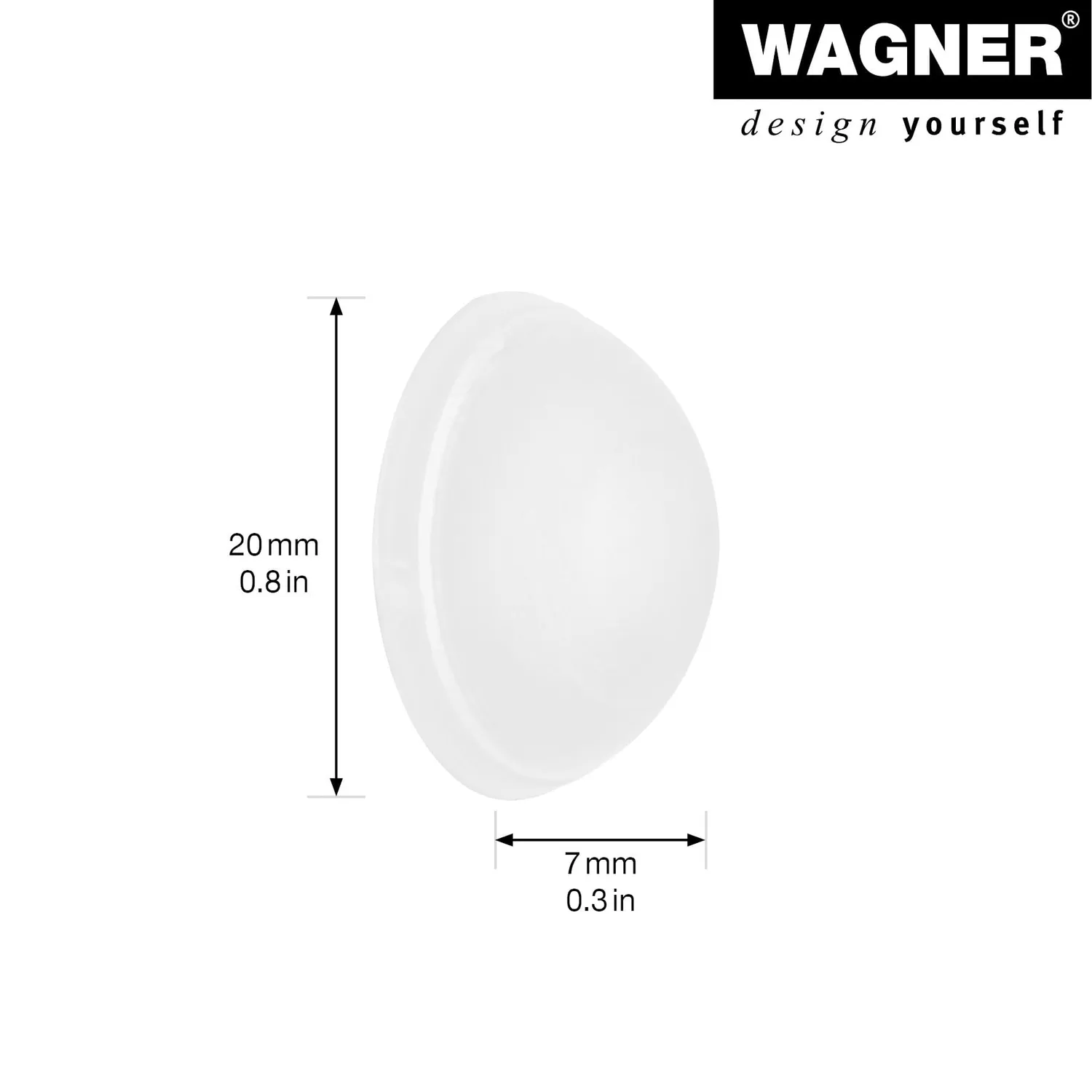 Wagner Paracolpo Satinato 20x7 mm Set 2 Pezzi Plastica