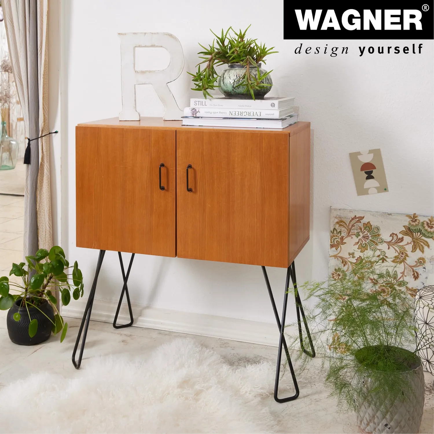 Wagner Hairpin Twist ST 8340 gamba retrò 40 cm nera 1 pz