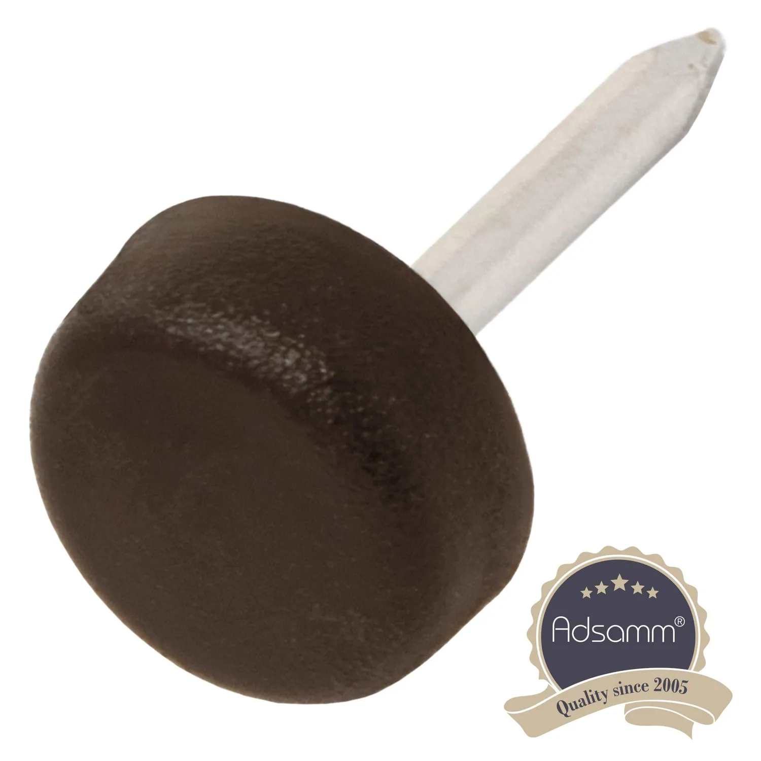 Adsamm PG-N-BR-10-16 Pattini Plastica Ø10 mm Marrone 16 pz