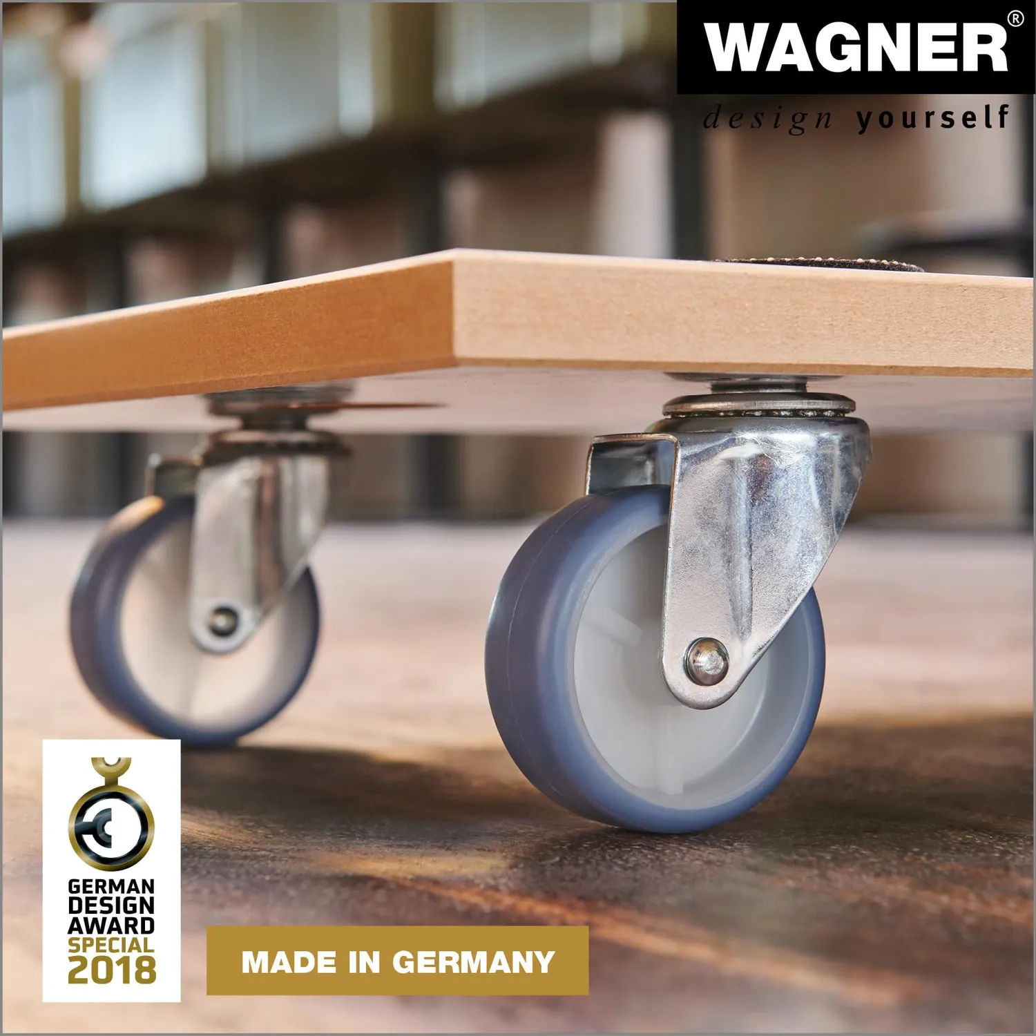 WAGNER MM 1318 Carrello Trasporto 57,5x30 Ruote Morbide