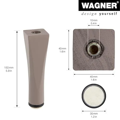 Wagner ST 7442 piede mobile pino tortora 150 mm