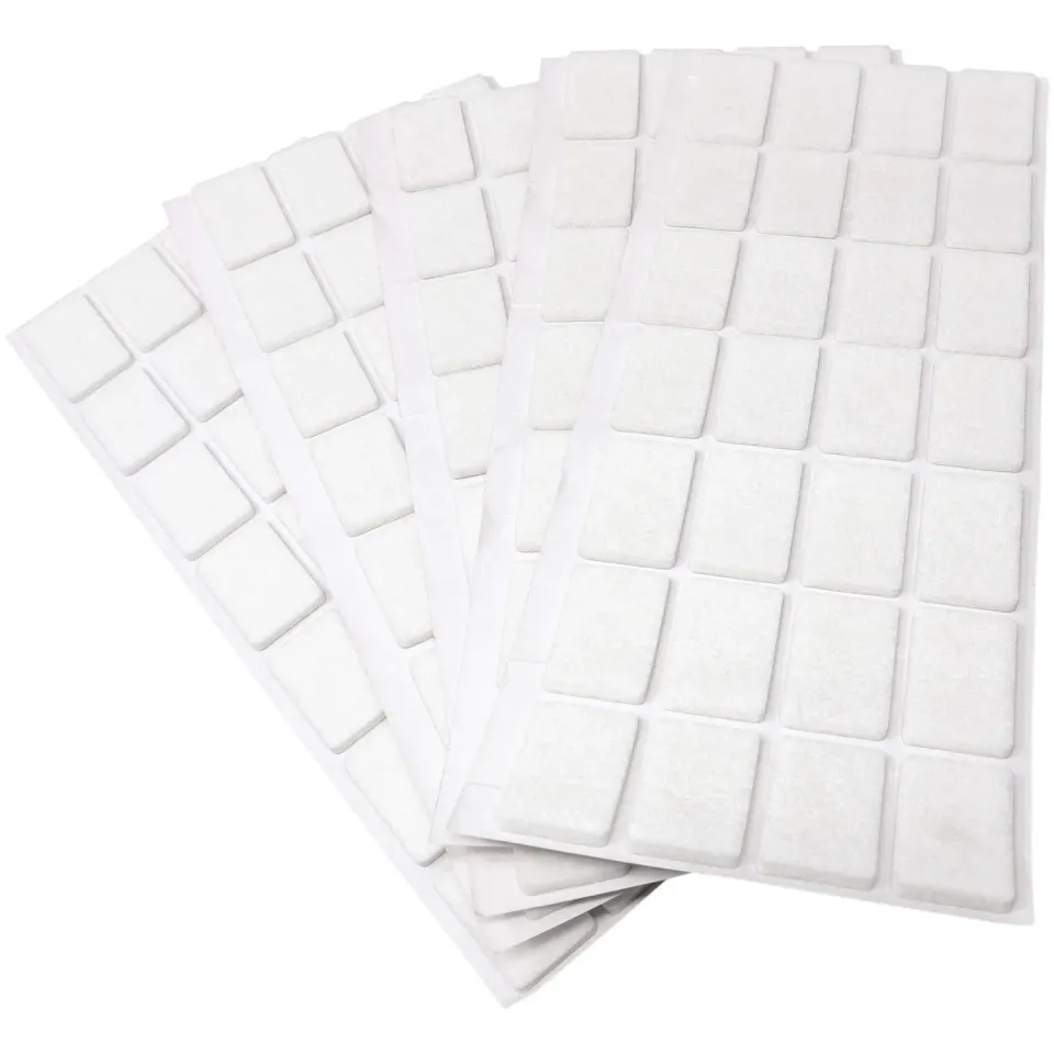 Adsamm Feltrini Autoadesivi 20x30 mm Bianchi 140 Pezzi 3,5 mm