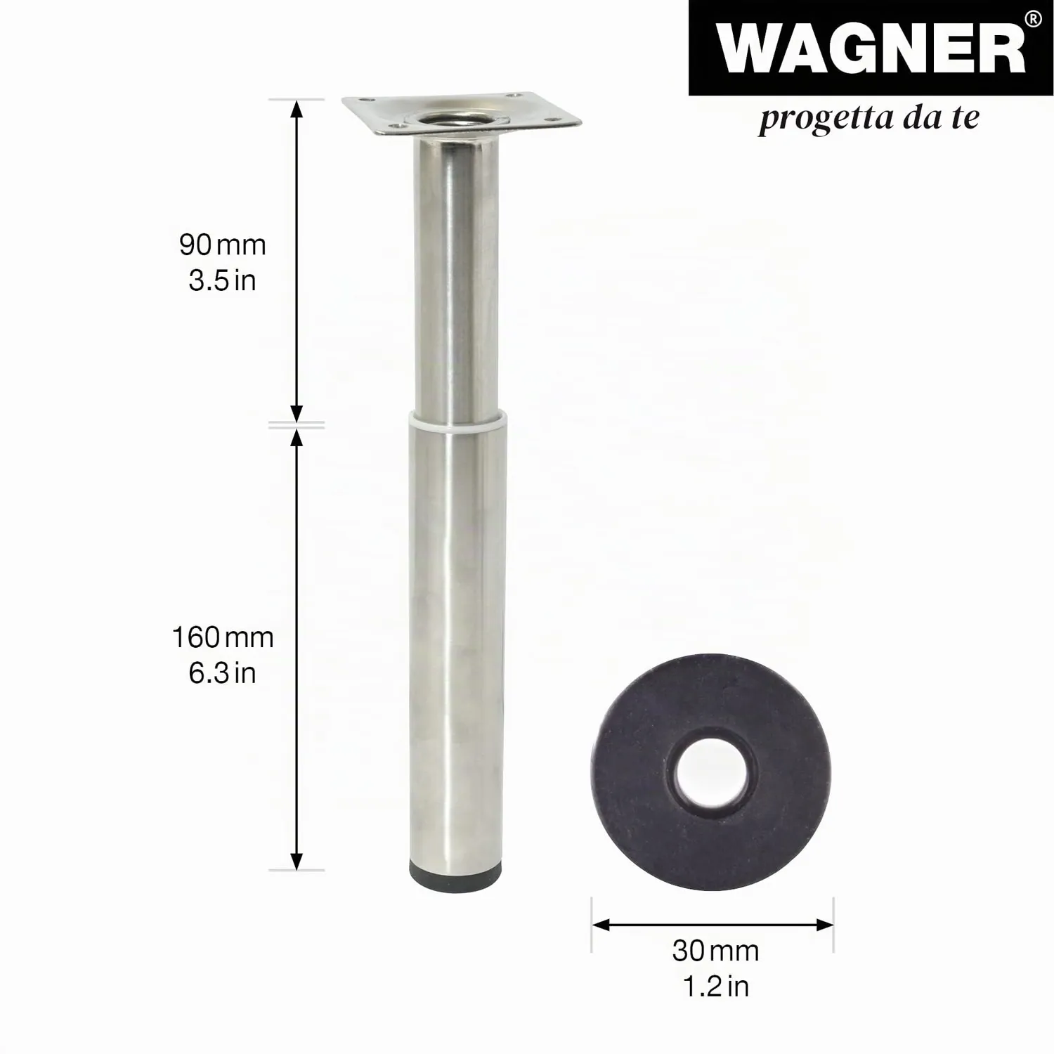 Wagner Telescope 12182901 gamba mobile regolabile 30 mm