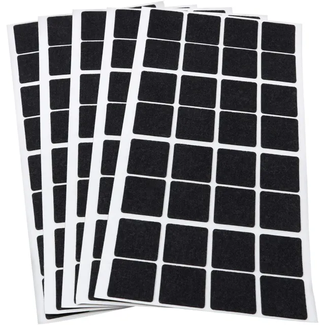 Adsamm feltrini ultrasottili 25x25 mm neri 160 pezzi 1,5 mm