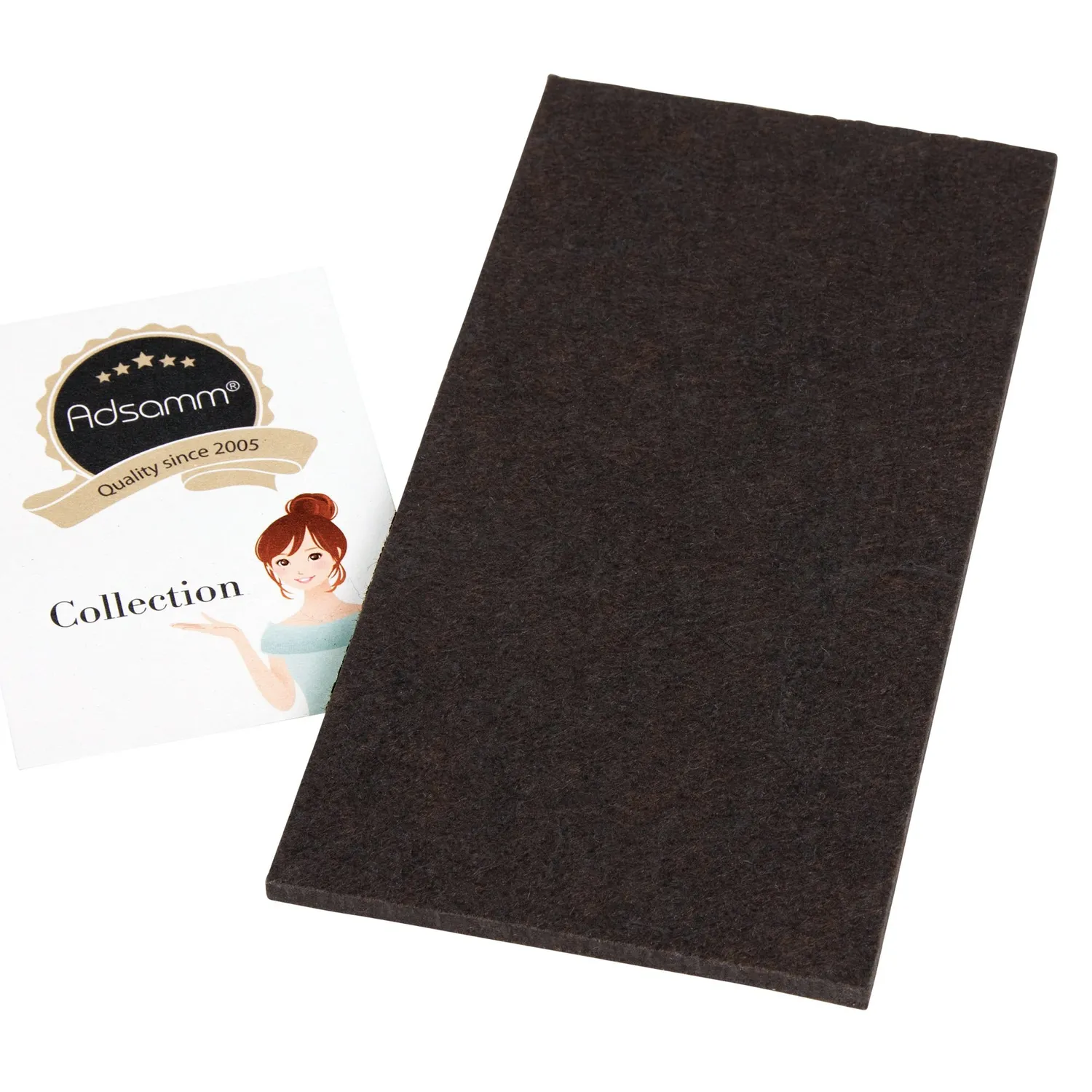 Adsamm Feltro Alta Densita 100x200 mm Marrone 32 Pezzi 5,5 mm