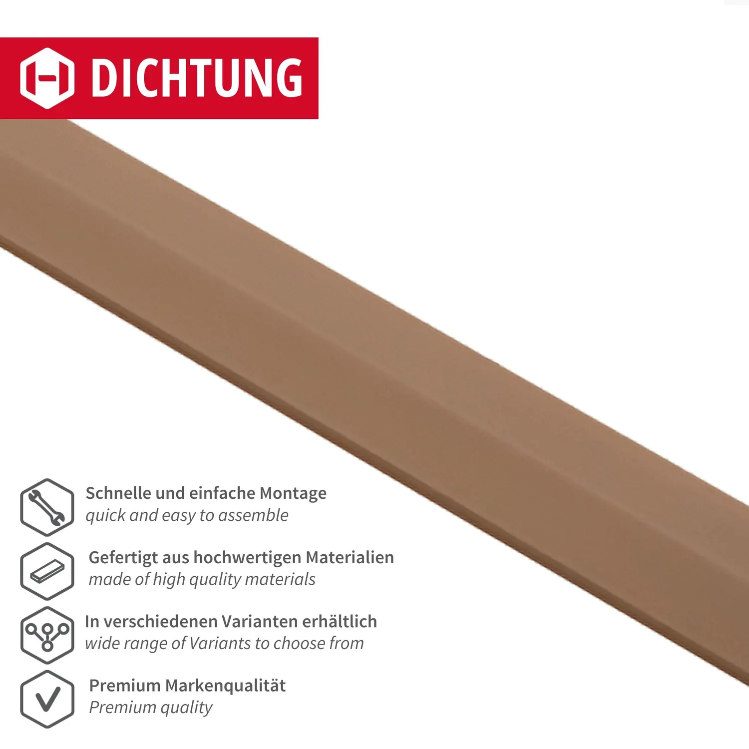 Gedotec M680 Guarnizione Telaio Porta Beige 25 m PVC
