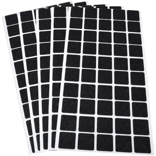 Adsamm Feltrini Autoadesivi 20x20 mm Quadrati Neri 250 pz Ultrasottili