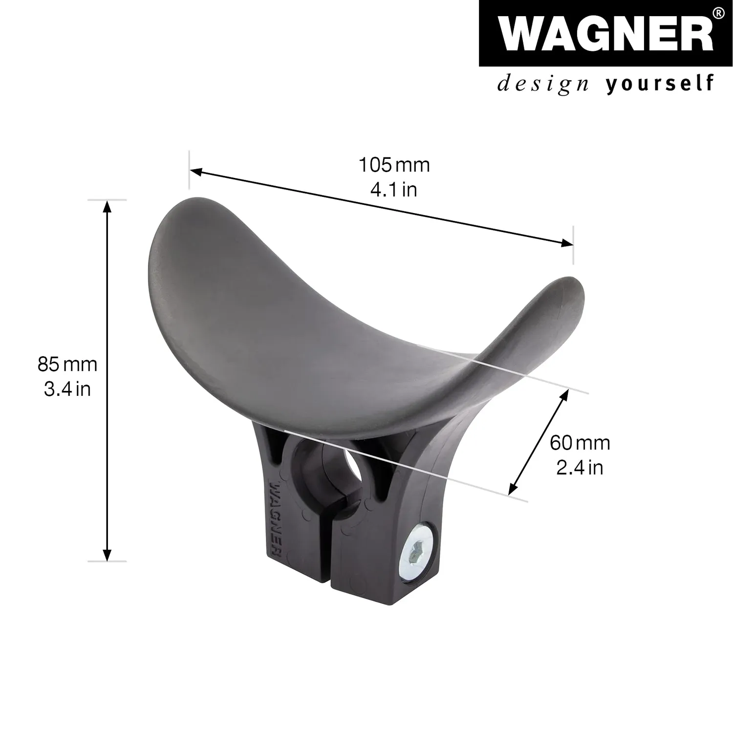 WAGNER Adattatore maniglie antibatterico 105 mm plastica