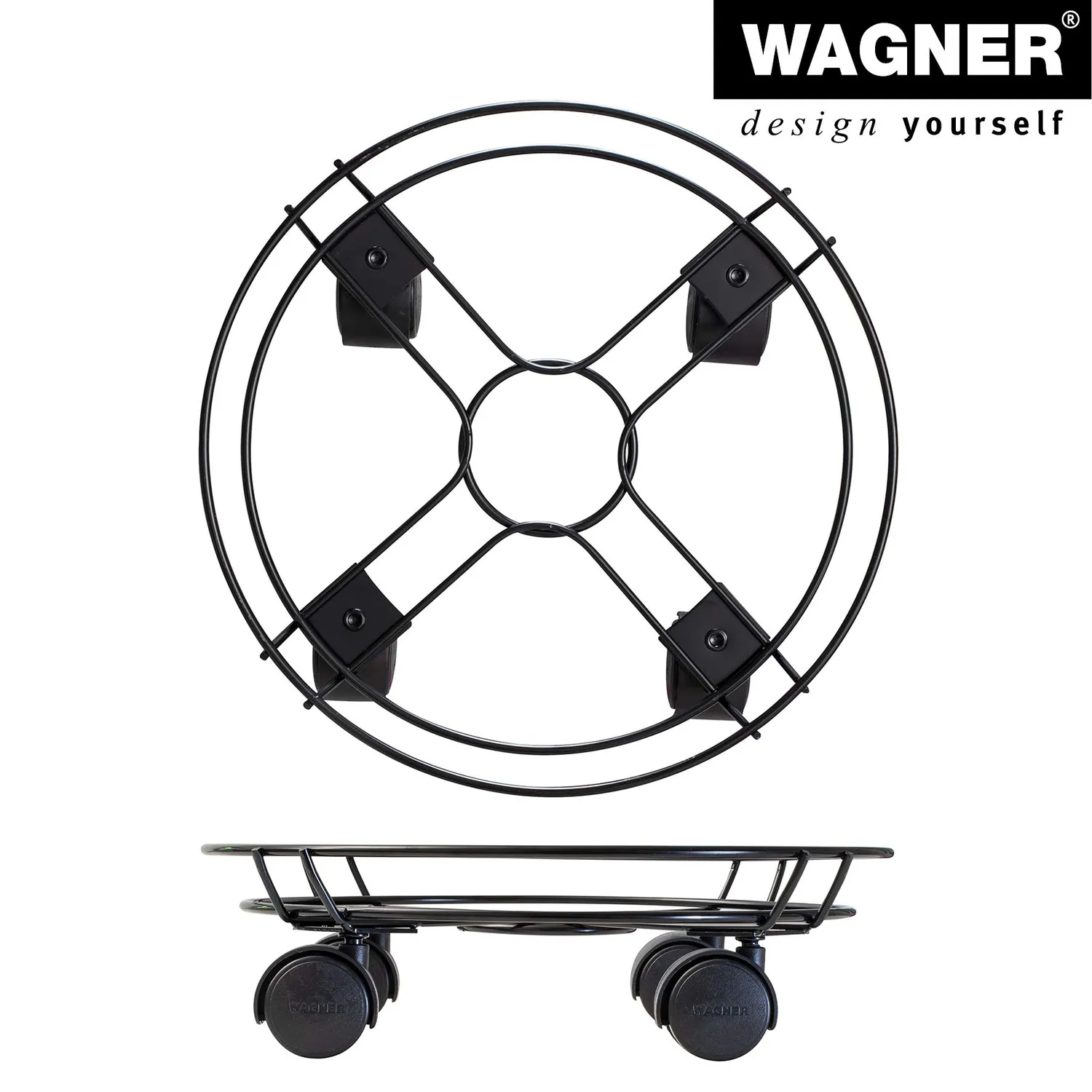 Wagner Black Edition carrello piante Ø30 cm nero 60 kg