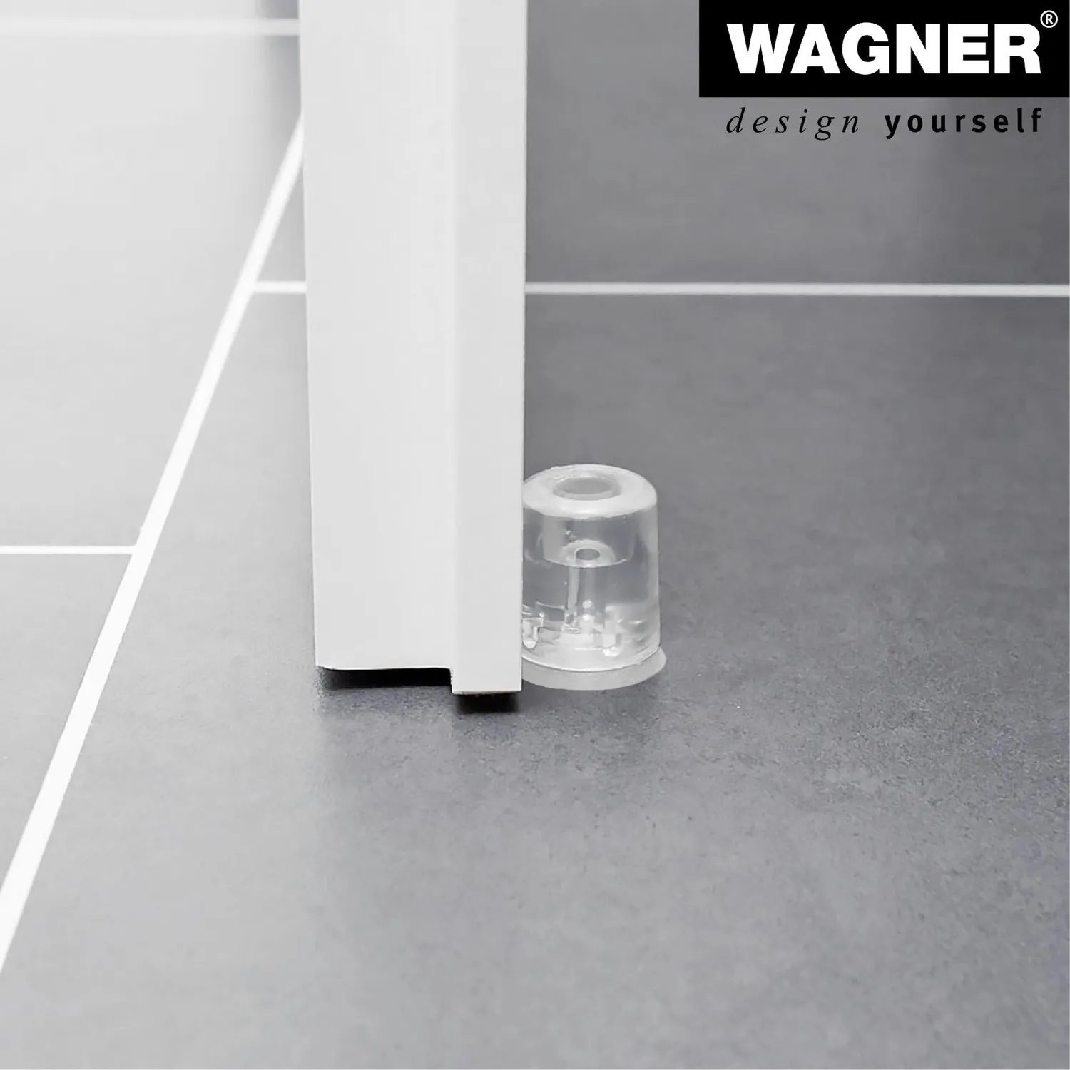 Wagner Vulcano fermaporta parete trasparente Ø35x35 mm