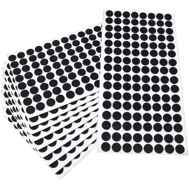 Adsamm Feltrini Autoadesivi Ø 12 mm Nero 1280 pz Ultrasottili