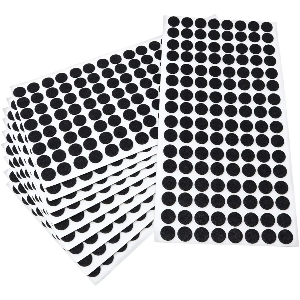 Adsamm Feltrini Autoadesivi Ø 12 mm Nero 1280 pz Ultrasottili