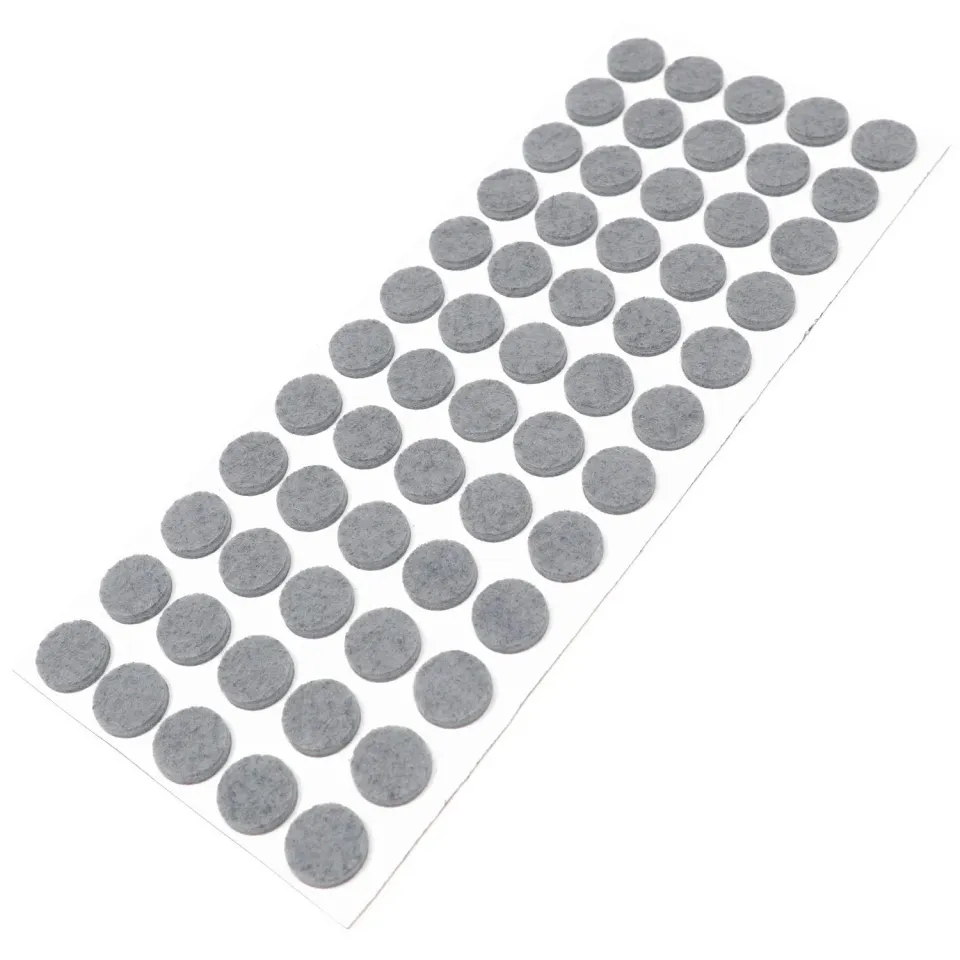Adsamm Feltrini Rotondi Ø14 mm Grigi 60 Pezzi Autoadesivi